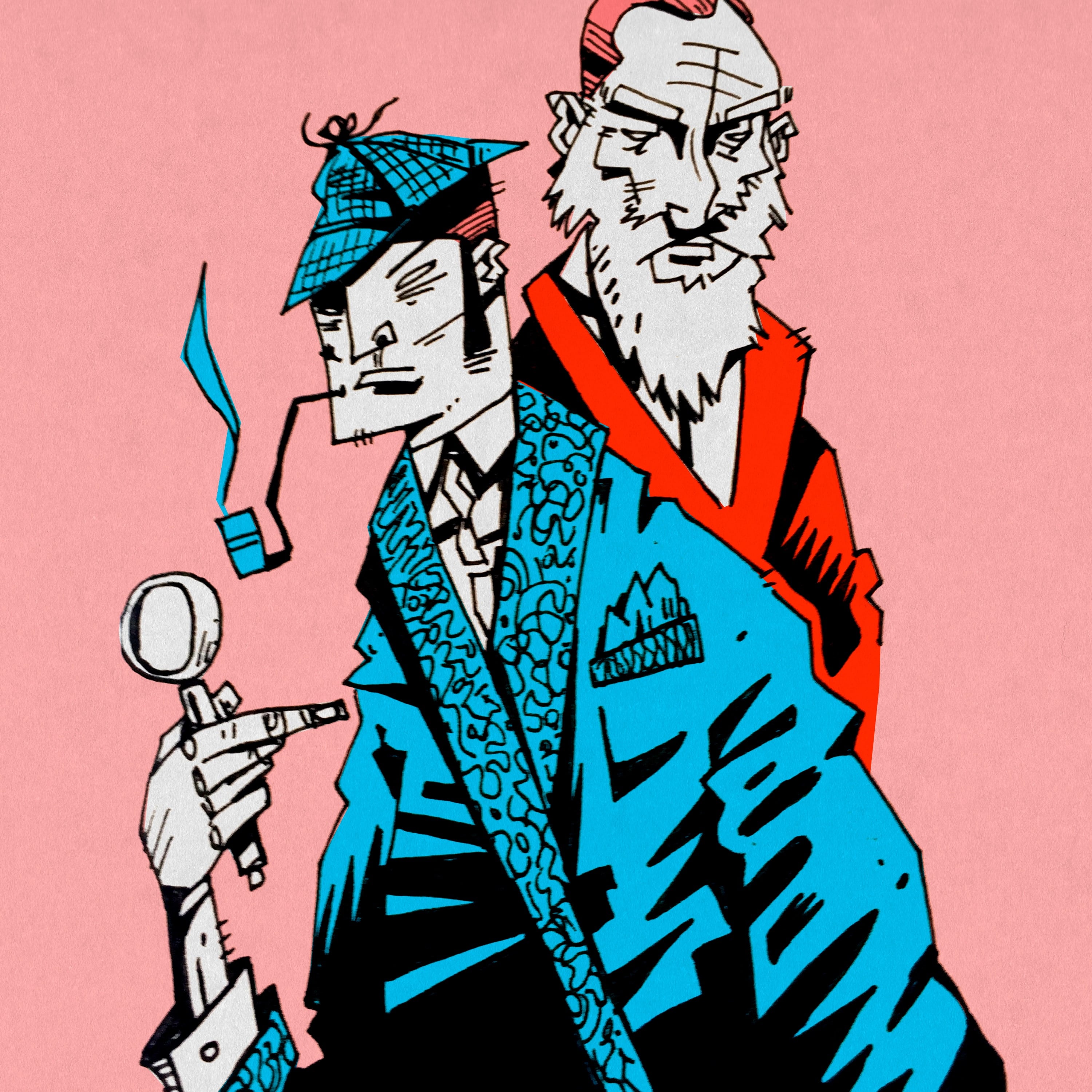 Sherlock Holmes und Dr. Watson – © Goschen – Illustration und Gestaltung, Christoph Ehlers